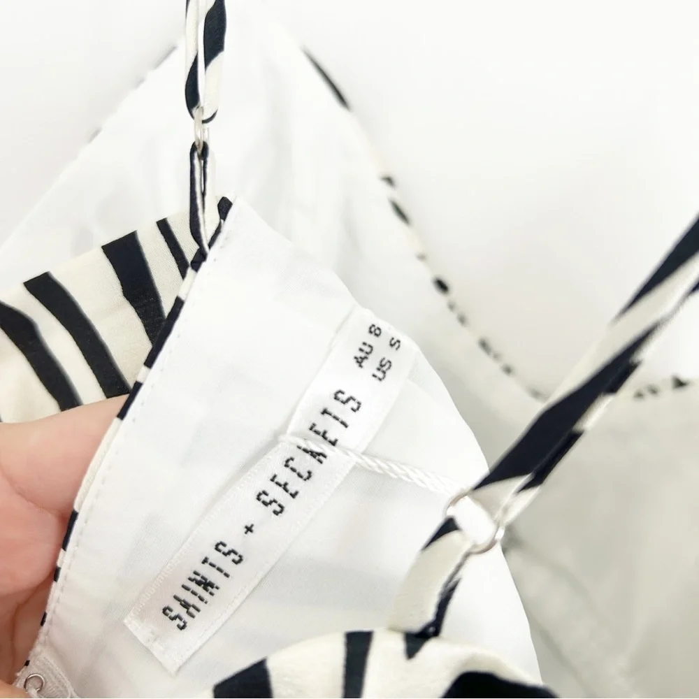 NEW Selfie Leslie Linka Zebra Print Satin Cami Strap Mini Dress Size US Small - Picture 6 of 8